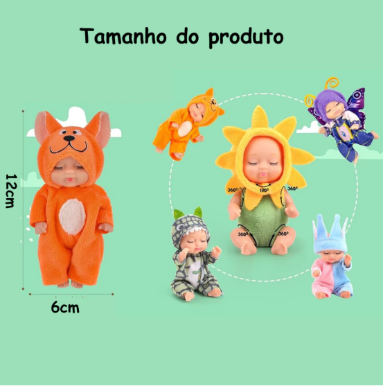 Mini Reborn Fantasy – Bebê com Fantasia e Movimentos