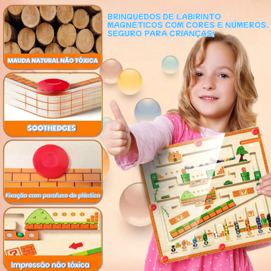 Labirinto Colorido Montessori - Frete Grátis !