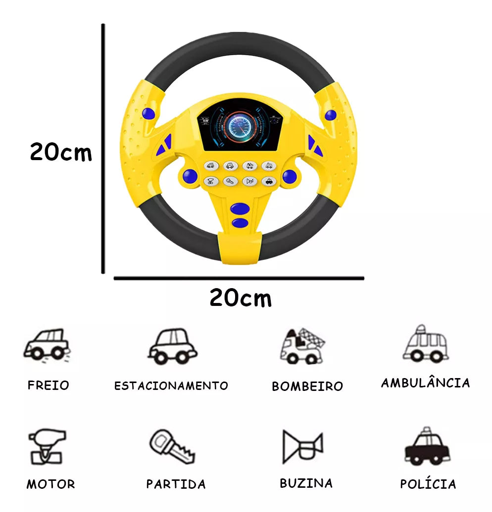 Volante Bimboh | Brinquedo Infantil Musical Gira 360º