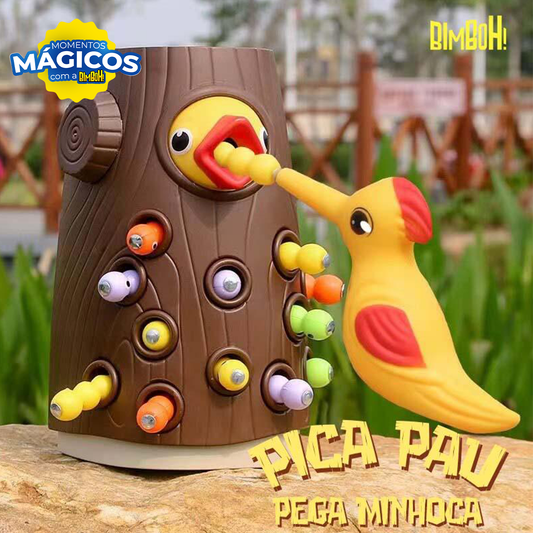 Pica-Pau pega Minhocas Montessori - Bimboh