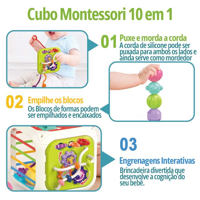 Cubo Montessori 10 atividades - Bimboh!