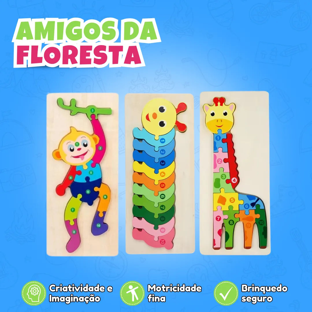 Quebra-Cabeça Amigos da Floresta