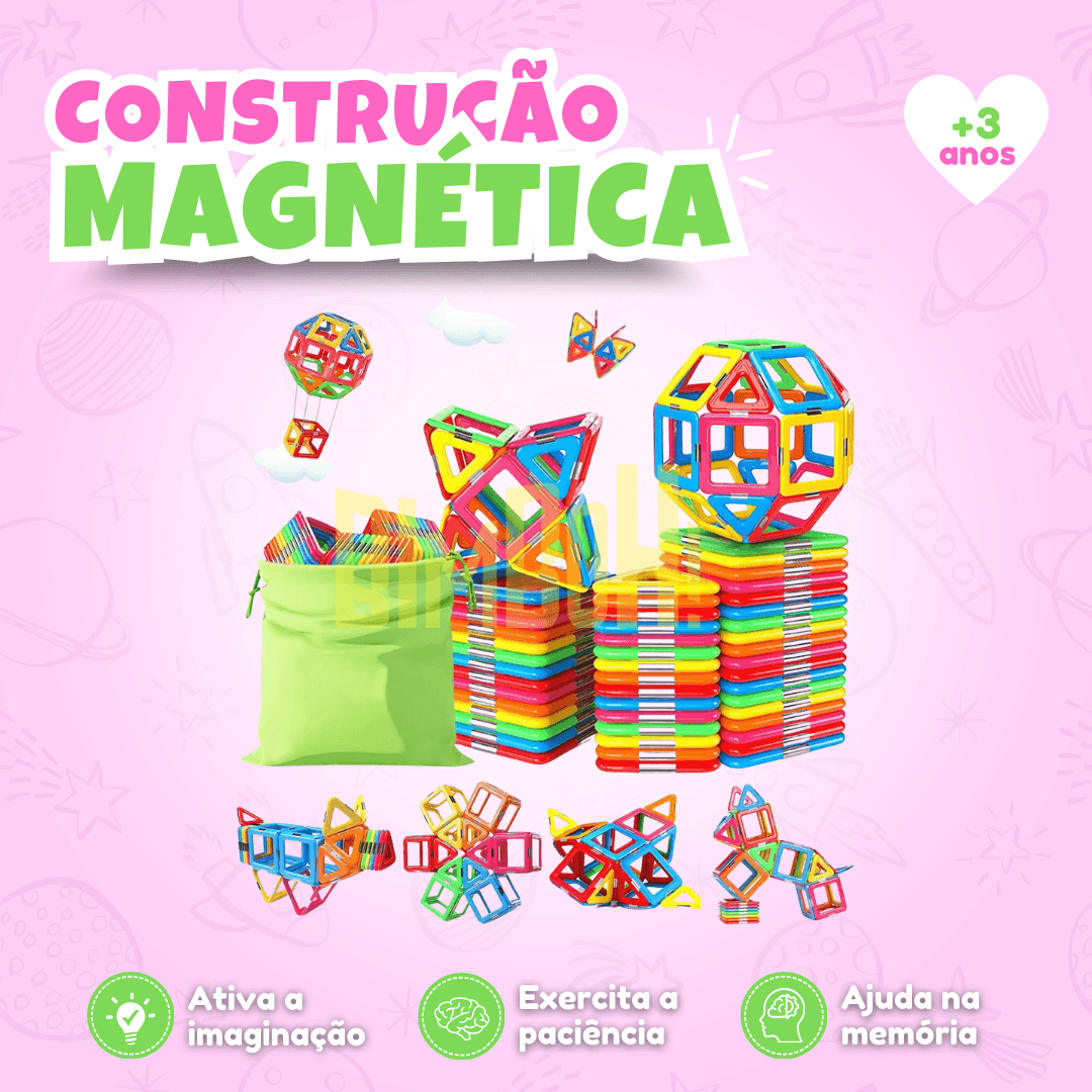 Construção Magnética Montessori - Bimboh