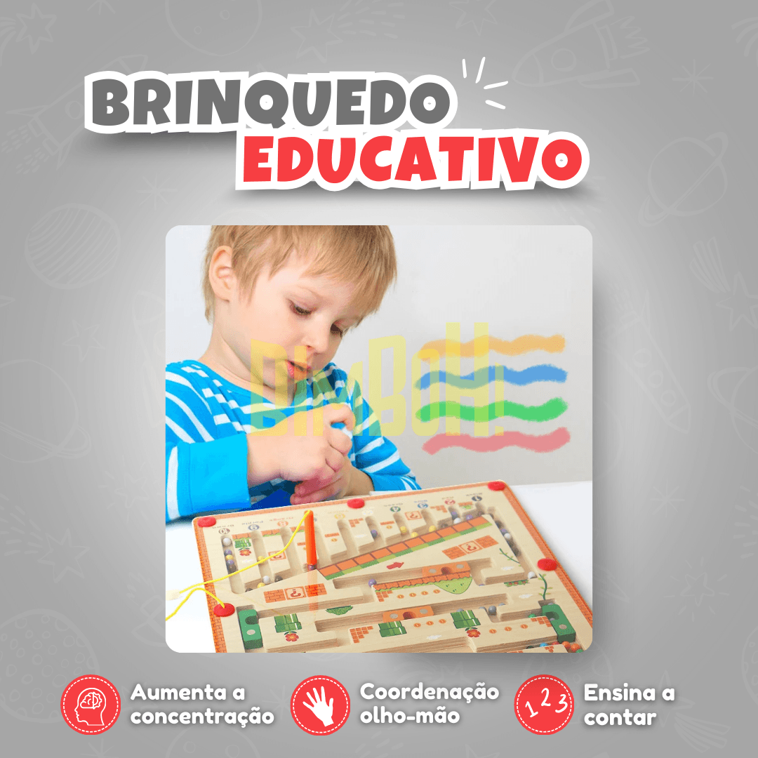 Labirinto Magnético Montessori - Bimboh