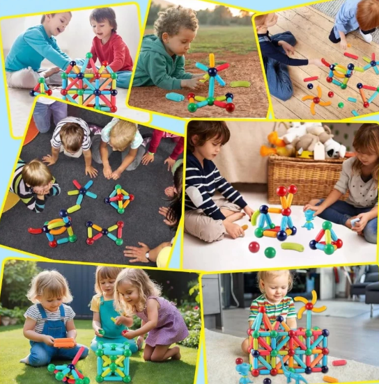 Brinquedo Magnético Montessori – Kit com 42 Peças