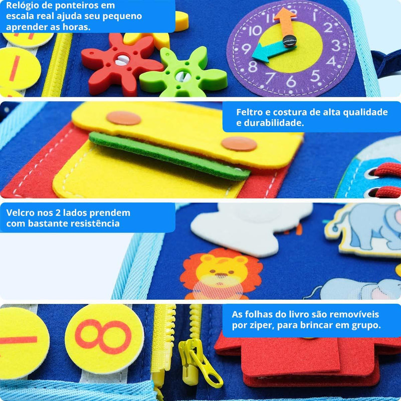 Aprender Brincando - Livro de Atividades Montessori +Brindes