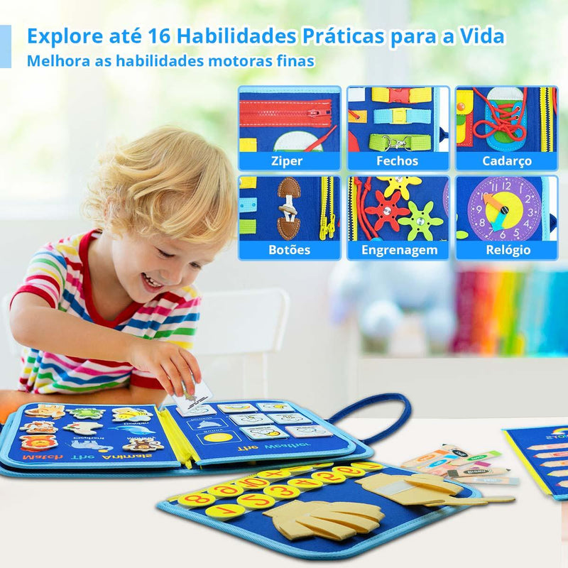 Aprender Brincando - Livro de Atividades Montessori +Brindes