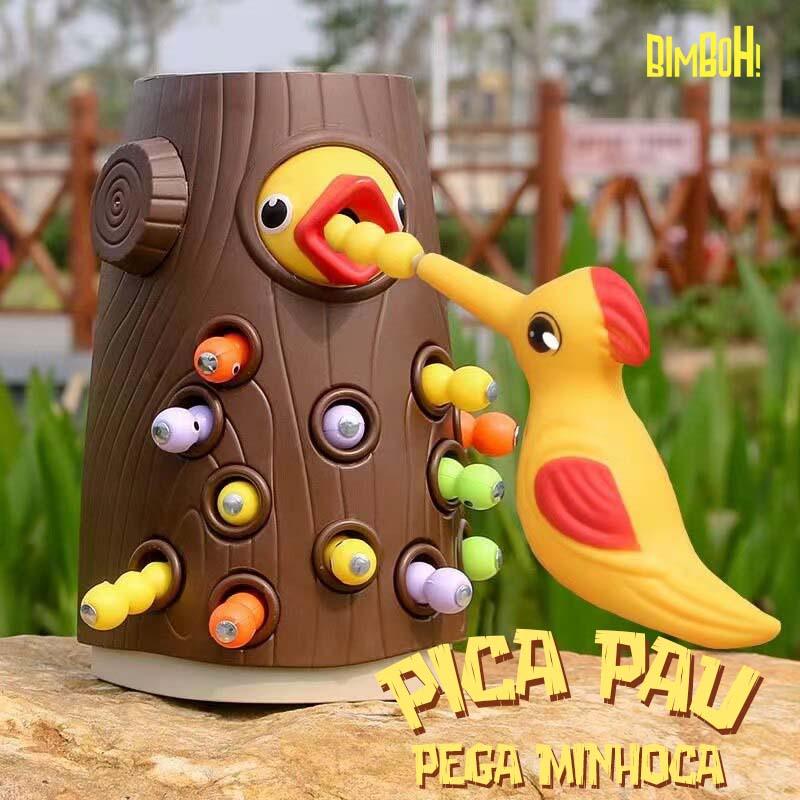 Pica-Pau pega Minhocas Montessori - Bimboh