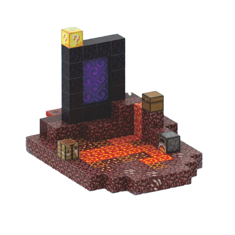 Portal do Nether 4 - T058 - 128 peças - Minecraft Blocos Magnéticos