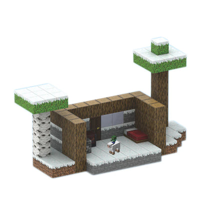 Casa da Neve - T062 - 128 Peças - Minecraft Blocos Magnéticos